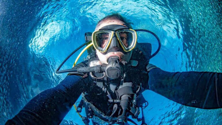 Scuba diver selfie