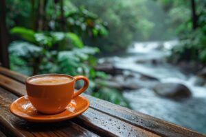 Costa Rican coffee in the jungle