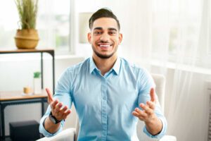 Costa Rican man speaking to camera