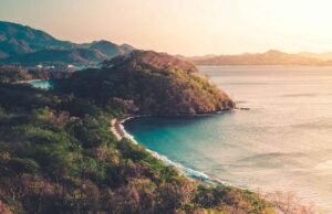Costa Rica Landscape - mountain and beach