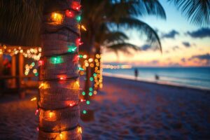 Christmas Lights on the beach