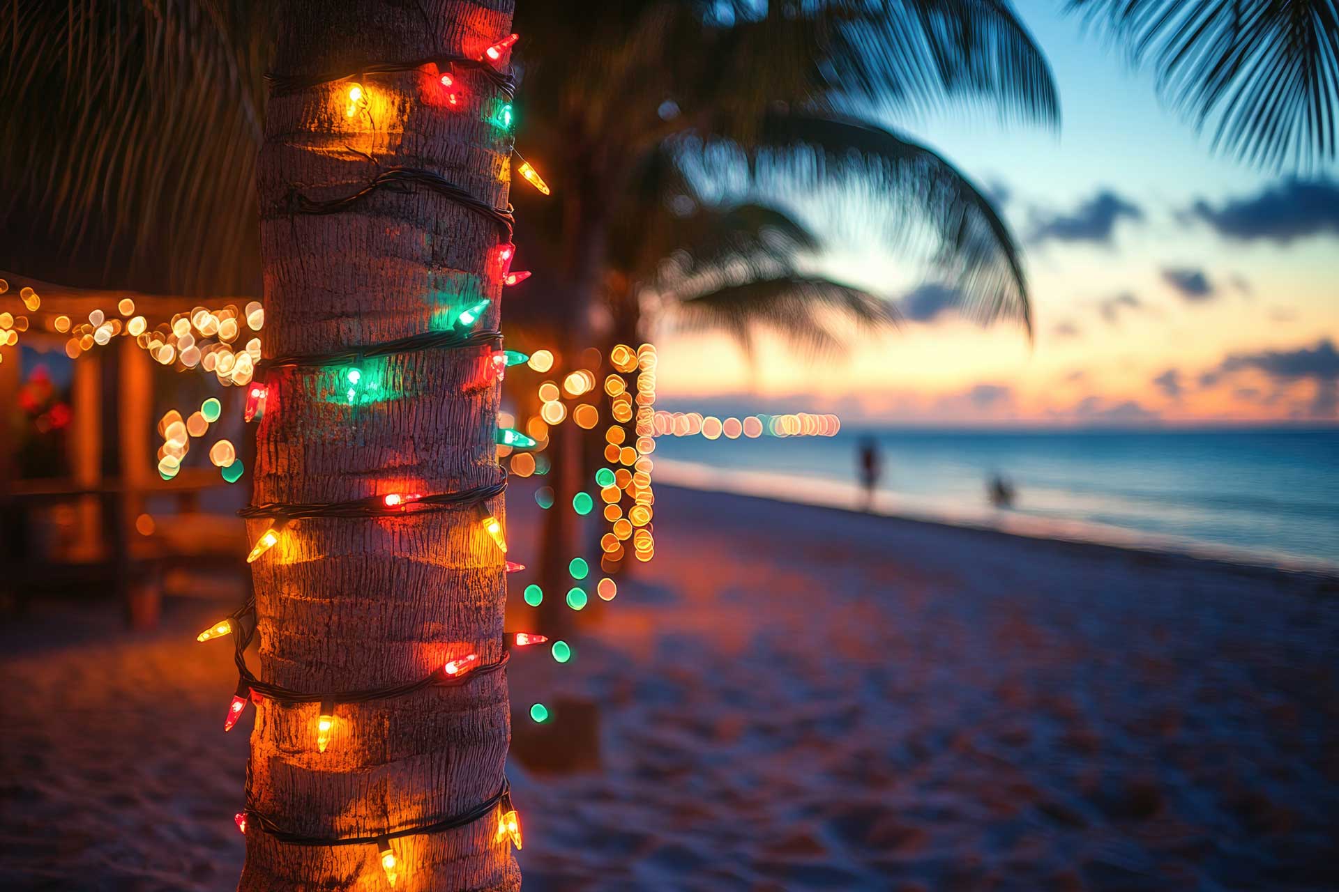 Christmas Lights on the beach