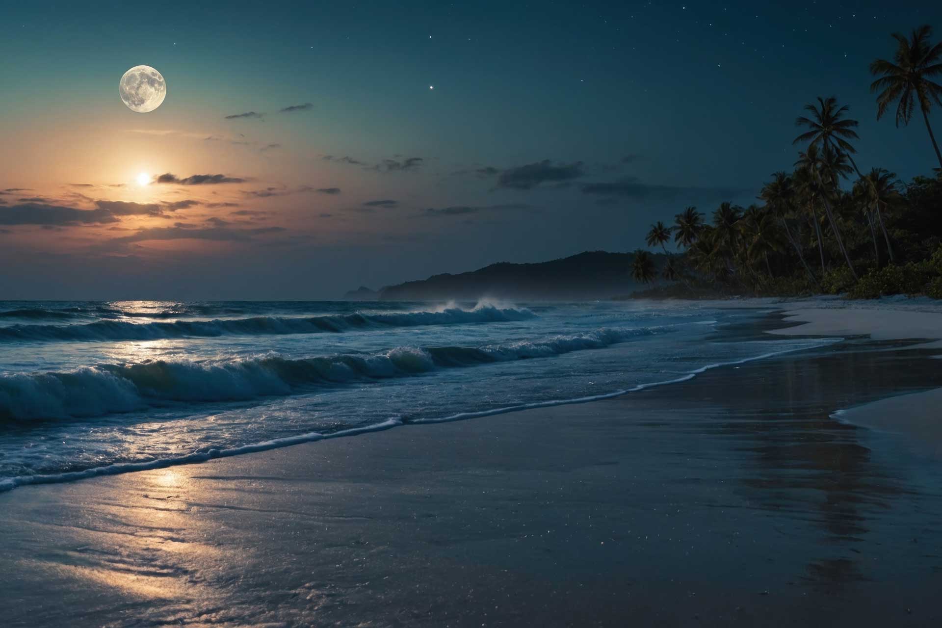 Costa Rica Beach at night